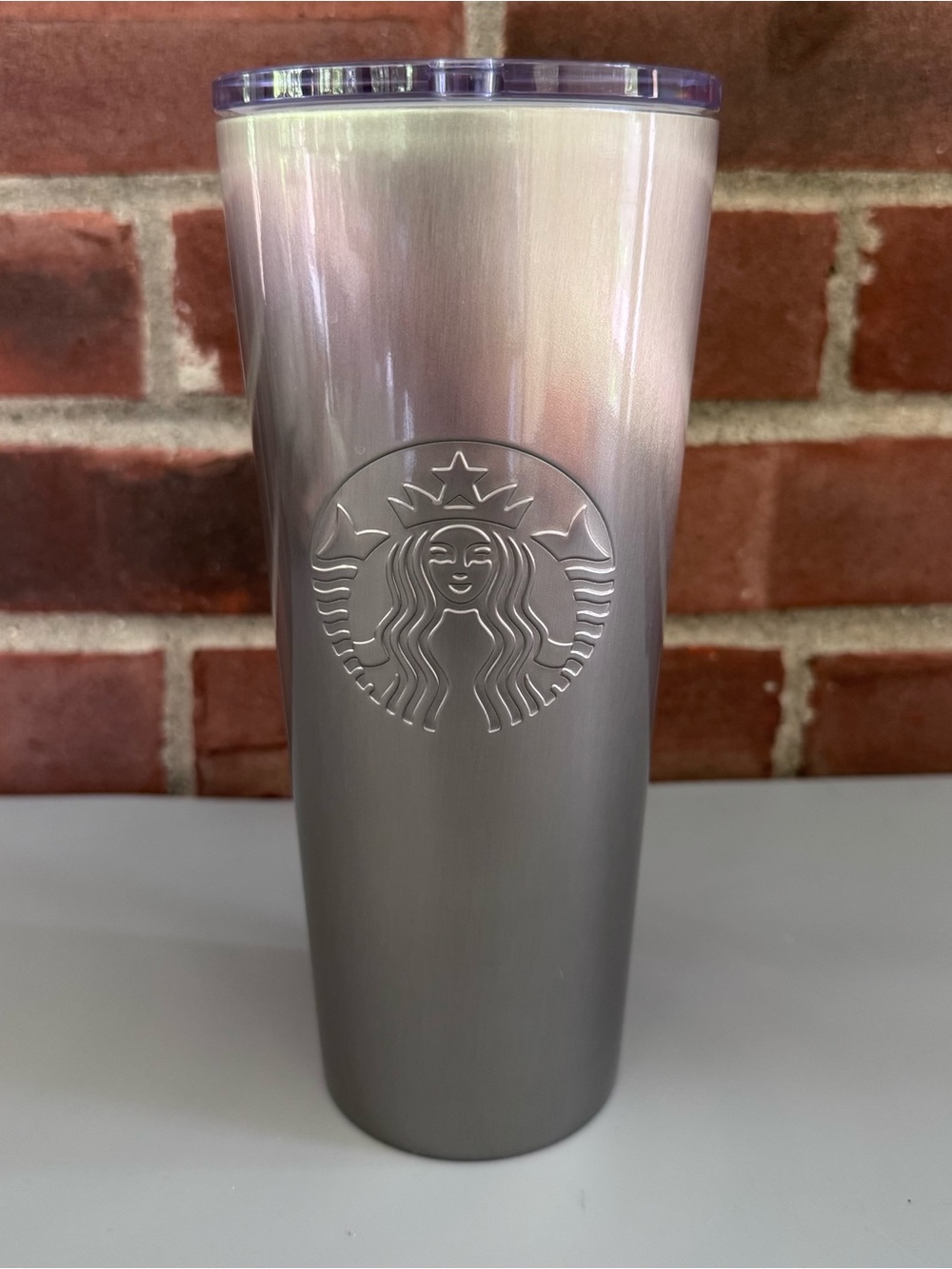 Starbucks 2025 24oz Stainless Steel Tumbler Silver Cold Cup Travel Mug New